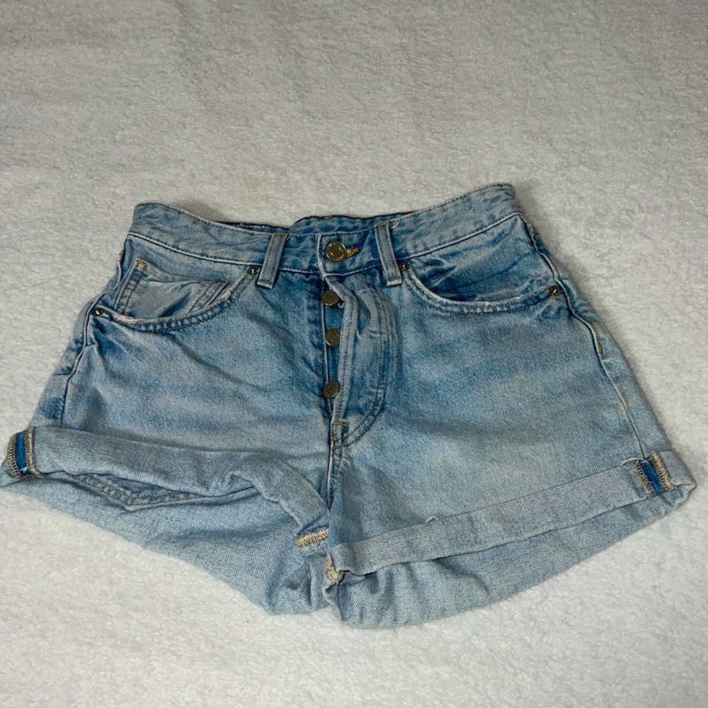 High waisted denim shorts
